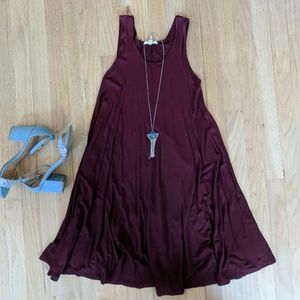 Maroon Swing Dress